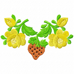 Flowers And Tree Embroidery Design 11